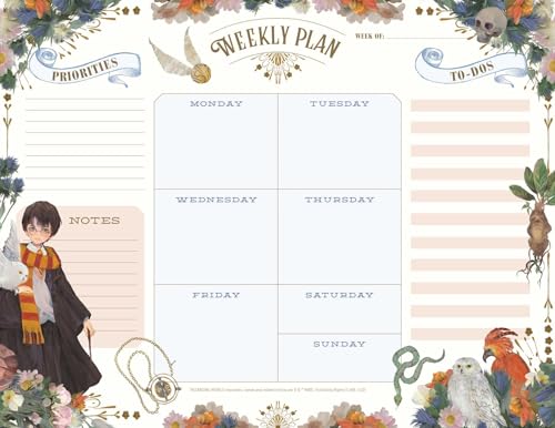 Harry Potter: Floral Fantasy Weekly Planner Notepad Harry Potter: Floral Fantasy Weekly Planner Notepad