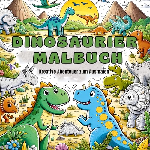 Malbuch für Jungen: Mein Urzeitliches Dinosaurier Malbuch!: Spannende Ausmalbilder für Kinder von 4 bis 8 Jahren. von S&L Inspirations-Lounge