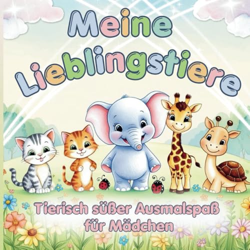 Meine Lieblingstiere - Tierisch süßer Ausmalspaß für Mädchen: Ein kreatives Malbuch mit über 50 niedlichen Tiermotiven – ideal für kleine Künstlerinnen im Kindergartenalter. von S & L Inspirations Lounge