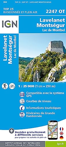 2247OT Lavelanet.Montsegur.Lac De Montbel (TOP 25) von IGN Institut Geographique National