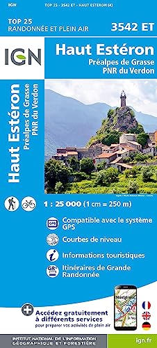 3542ET Haut-Esteron.Prealpes De Grasse.Pnr Du Verdon (TOP 25) von IGN Frankreich