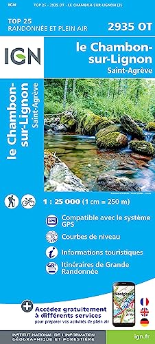 IGN Karte, Carte de randonnée (et plein air) Le Chambon-Sur-Lignon.St-Agreve (TOP 25) von IGN Frankreich