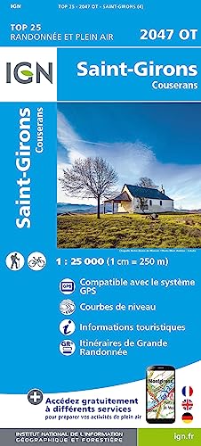 IGN Karte, Carte de randonnée (et plein air) Saint-Girons.Couserans (TOP 25) von IGN Institut Geographique National
