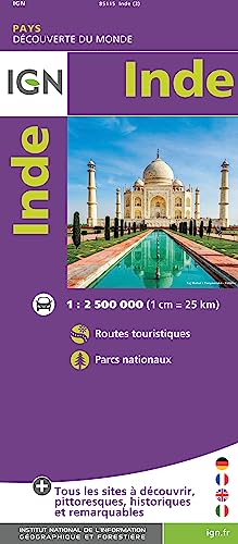 IGN Karte, Pays Découverte du Monde Inde / Indien: Übersichtskarte (Découverte des Pays du Monde, Band 85115) von IGN Institut Geographique National