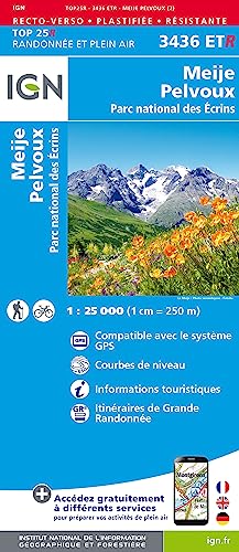 Meije / Pelvoux / PNR des Ecrins (3436ETR) (TOP 25R) von Institut Geographique National