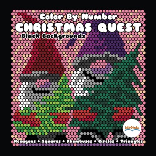 CHRISTMAS QUEST Color By Number (Black Backgrounds): hidden picture activity color by number coloring book for adults and teens (Color Quest Mystery Color By Number) von INTARTMEDIA PRIVATE LIMITED