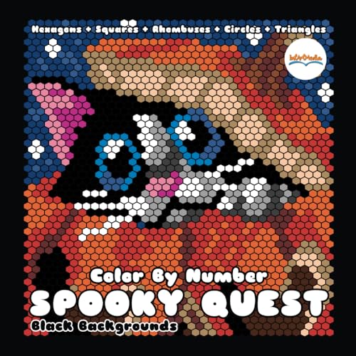 SPOOKY QUEST Color By Number (Black Backgrounds): Hidden picture activity coloring book for adults and teens with creepy cuties on Black Backgrounds (Color Quest Mystery Color By Number) von INTARTMEDIA PRIVATE LIMITED