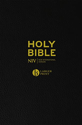 NIV Larger Print Black Leather Bible von Hodder & Stoughton