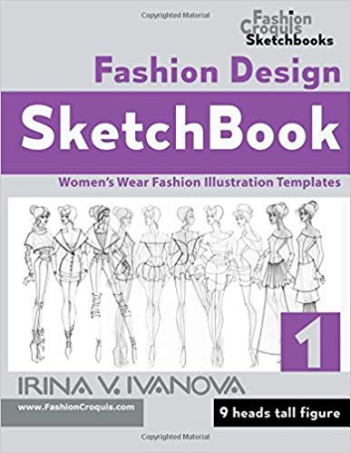 Fashion Design Sketchbook: Women’s Wear Fashion Illustration Templates. 9 heads tall figure. (Fashion Croquis Sketch Books) von Independently published