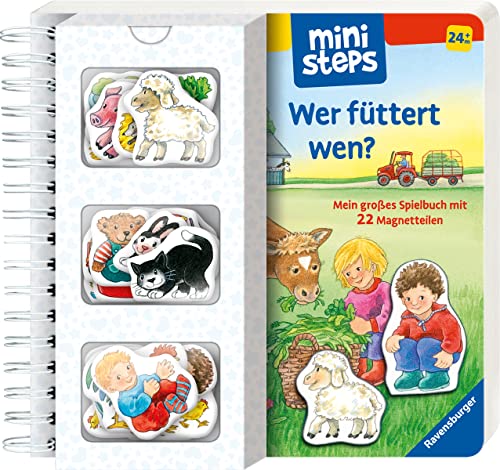 ministeps: Wer füttert wen?: Mein großes Spielbuch mit 22 Magnetteilen. Ab 24 Monaten