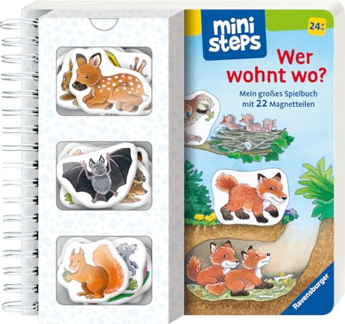 ministeps: Wer wohnt wo?: Mein großes Spielbuch mit 22 Magnetteilen.Ab 24 Monaten (ministeps Bücher) von Ravensburger Verlag