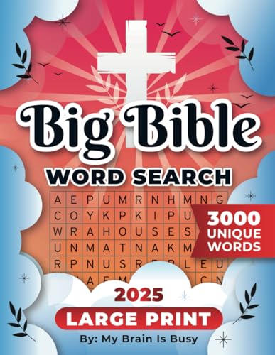BIG Bible Word Search Books for Adults Large Print: Word Find Puzzles for Seniors with 3000 Unique Words von Independently published