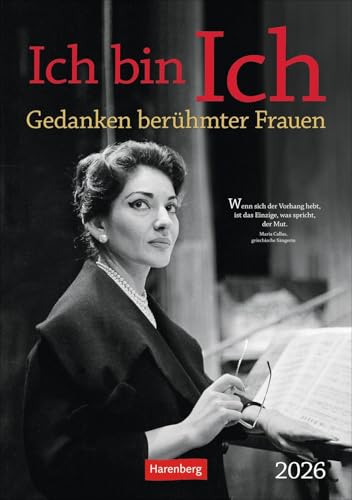Ich bin Ich Wochen-Kulturkalender 2026 - Gedanken berühmter Frauen: Große Frauen der Zeitgeschichte in einem Wochenkalender zum Aufhängen. Kalender ... Frauen (Wochen-Kulturkalender Harenberg) von Harenberg