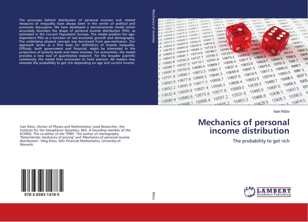 Mechanics of personal income distribution von LAP LAMBERT Academic Publishing