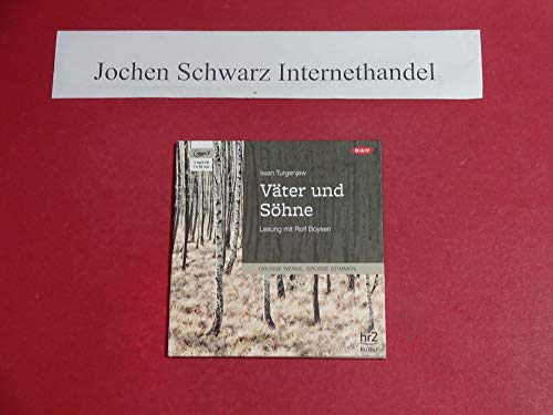 Väter und Söhne: Lesung mit Rolf Boysen (1 mp3-CD) von Audio Verlag Der GmbH