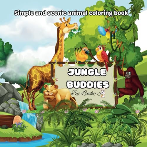 Coloring Book Jungle Buddies: Simple and interesting Animal themed von Independently published