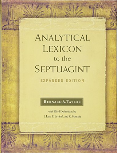 Analytical Lexicon to the Septuagint von Deutsche Bibelgesellschaft