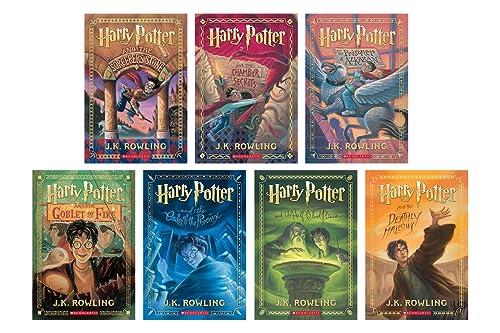 25 Year Anniversary Editon of Harry Potter Taschenbuch, komplettes Buch-Set, Bände 1-7 (Limited Edition, Original-Cover)