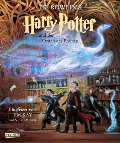 Illustrierte Schmuckausgabe des Orden des Phönix der Harry Potter-Reihe + 1 original Button