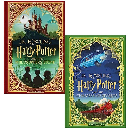 Harry Potter and the Philosopher’s Stone & Harry Potter and the Chamber of Secrets MinaLima Edition By J.K. Rowling Collection 2 Books Set