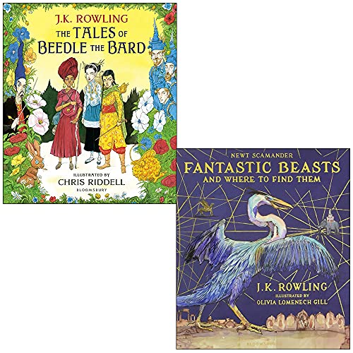 The Tales of Beedle the Bard Illustrated Edition & Fantastic Beasts and Where to Find Them: Illustrated Edition By J.K. Rowling 2 Books Collection Set