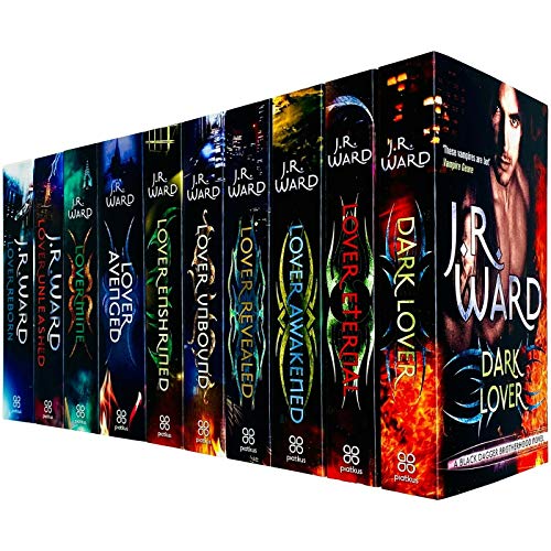 Black Dagger Brotherhood World Series Books 1 - 10 Collection Set by J.R. Ward (Dark Lover, Eternal, Awakened, Revealed, Unbound, Enshrined, Avenged, Mine, Unleashed & Reborn)