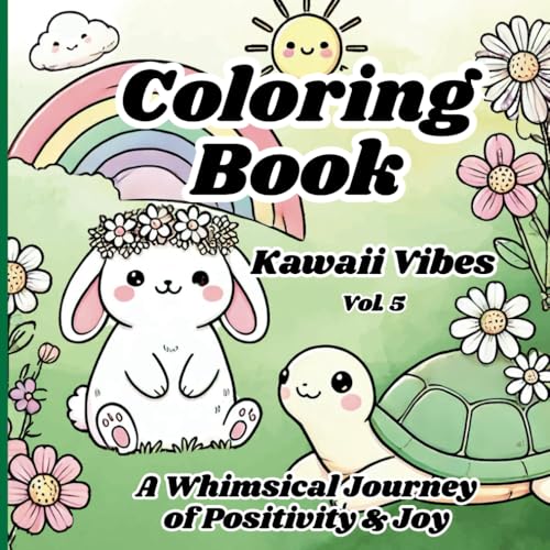 Kawaii Vibes: A Whimsical Journey of Positivity and Joy Coloring Book