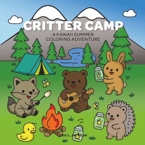 Critter Camp: A Kawaii Summer Coloring Adventure von Independently published