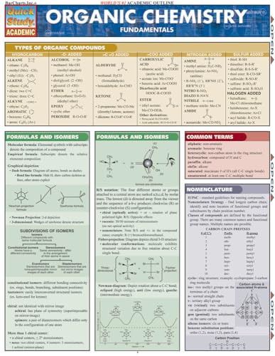 Organic Chemistry Fundamentals: QuickStudy Laminated Reference Guide (Quick Study Academic) von BARCHARTS INC