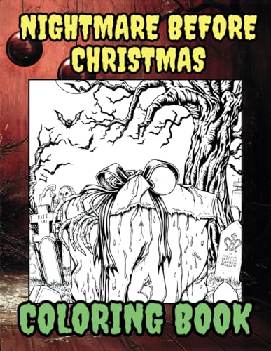 Nightmare Before Christmas Coloring Adventure: Bold and Easy Spooky Christmas Designs to Color von Independently published