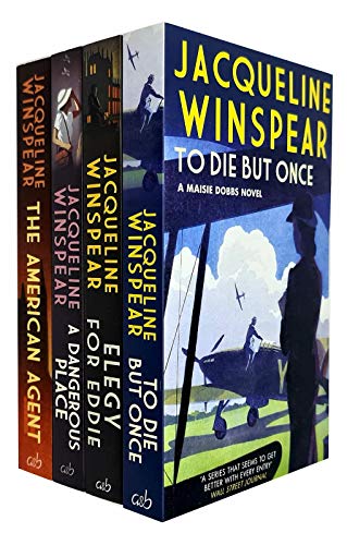 Jacqueline Winspear Maisie Dobbs Series Collection 4 Books Set (To Die But Once, Elegy for Eddie, A Dangerous Place, American Agent)