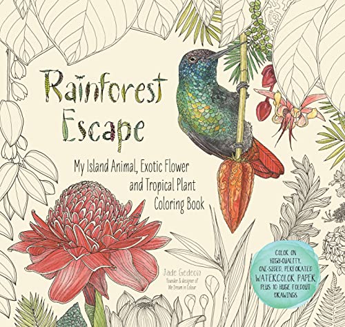 Rainforest Escape: My Island Animal, Exotic Flower and Tropical Plant Coloring Book