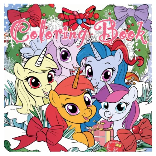 *Christmas* Coloring Book for rainbow pony lovers! von Independently published