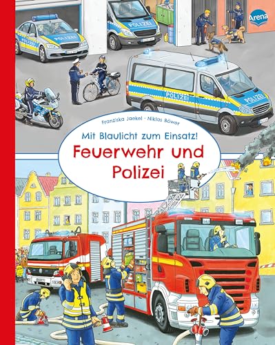 Mit Blaulicht zum Einsatz! Feuerwehr und Polizei: Pappbilderbuch im Großformat für Kinder ab 2 Jahren Mit Blaulicht zum Einsatz! Feuerwehr und Polizei: Pappbilderbuch im Großformat für Kinder ab 2 Jahren