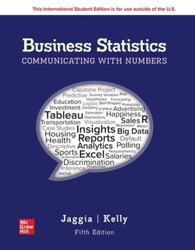 Business Statistics: Communicating with Numbers ISE von McGraw-Hill Education