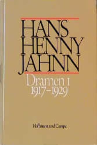 Werke in Einzelbänden. Hamburger Ausgabe: Dramen, 2 Bde., Bd.1, 1917-1929
