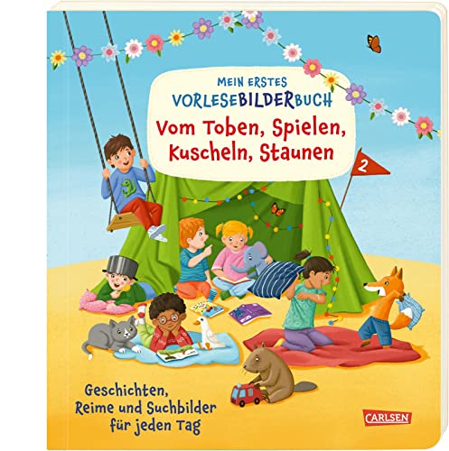 Mein erstes Vorlese-Bilder-Buch: Vom Toben, Spielen, Kuscheln, Staunen: Pappbilderbuch ab 2 Jahren mit Geschichten, Reimen und Suchbildern für die gemeinsame Vorlesezeit