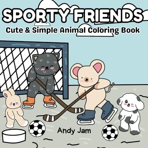 Sporty Friends: Cute & Simple Animal Coloring Book von Independently published