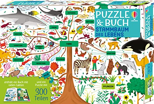 Puzzle & Buch: Stammbaum des Lebens: Puzzle mit 300 Teilen (Puzzle-und-Buch-Reihe) von Usborne Publishing