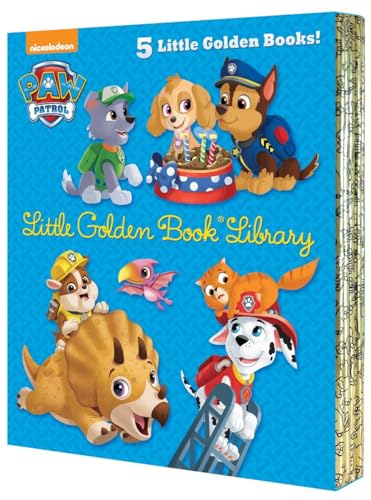 Paw Patrol Little Golden Book Library: Itty-bitty Kitty Rescue / Puppy Birthday to You! / Pirate Pups! / All-star Pups! / Jurassic Bark!: Itty-Bitty ... Bark! (Paw Patrol: Little Golden Books)