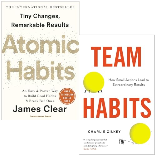 Atomic Habits By James Clear & Team Habits By Charlie Gilkey 2 Books Collection Set