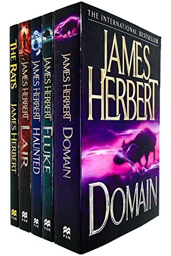 James Herbert Collection 7 Books Set (The Rats, Lair, Domain, Fluke, Haunted, ’48, The Ghosts of Sleath)
