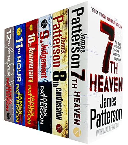James Patterson Collection Women's Murder Club 7 to 12, 6 Books Set (The 7th Heaven, 8th Confession, 9th Judgement,10th Anniversary, 11th Hour, 12th of Never)