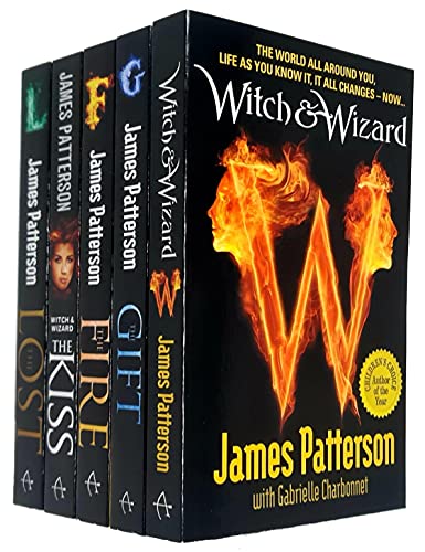 James Patterson Witch & Wizard Series 5 Bücher-Sammlungsset (Hexe & Zauberer, Das Geschenk, Das Feuer, Der Kuss, Die Verlorenen)
