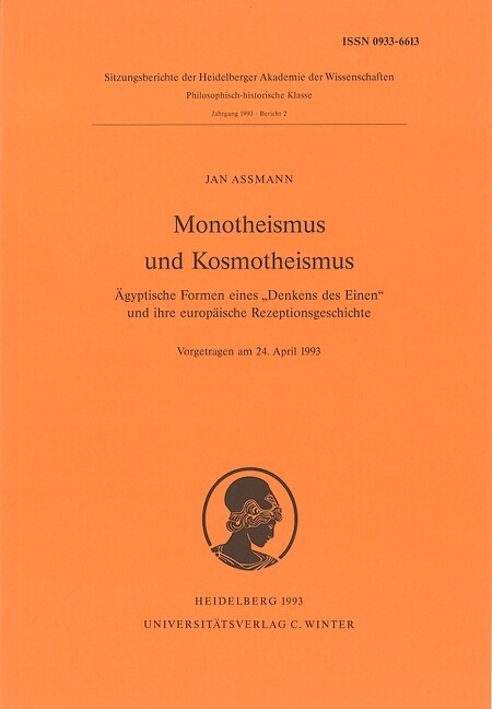 Monotheismus und Kosmotheismus von Universitätsverlag Winter