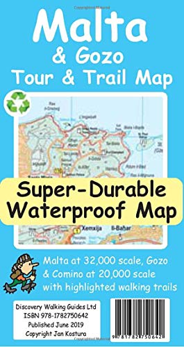 Malta and Gozo Tour and Trail Super-Durable Map