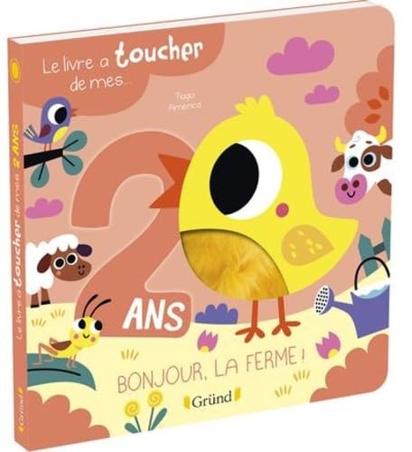 Le livre à toucher de mes 2 ans - Livre d'éveil avec 6 matières - À partir de 2 ans: Bonjour, la ferme !