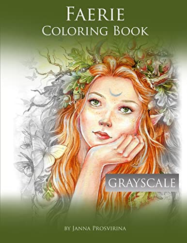 Faerie Coloring Book: Grayscale
