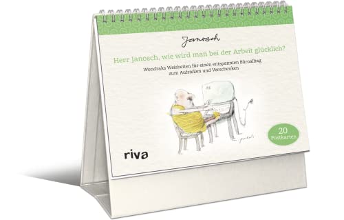 Herr Janosch, wie wird man bei der Arbeit glücklich?: Wondraks Weisheiten für einen entspannten Büroalltag zum Aufstellen und Verschenken – 20 Postkarten. Das Geschenk für Kollegen Herr Janosch, wie wird man bei der Arbeit glücklich?: Wondraks Weisheiten für einen entspannten Büroalltag zum Aufstellen und Verschenken – 20 Postkarten. Das Geschenk für Kollegen von RIVA