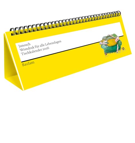 Janosch: »Wondrak für alle Lebenslagen« (Tischkalender 2026). Mit Zitaten und Illustrationen von Janosch: Praktischer Tischkalender mit Spiralbindung für alle Fans von Janosch und Wondrak von Reclam, Philipp, jun. GmbH, Verlag
